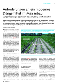 Moderner Dünger BVDM in Zeitschrift Mais 22
